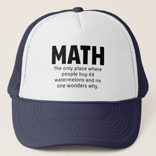 Casquette Humour mathématique (Devant)