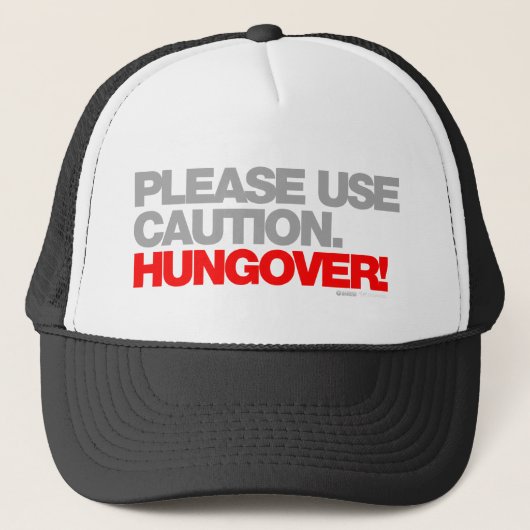 Casquette HUNGOVER faites attention svp - bière potable bue (Devant)
