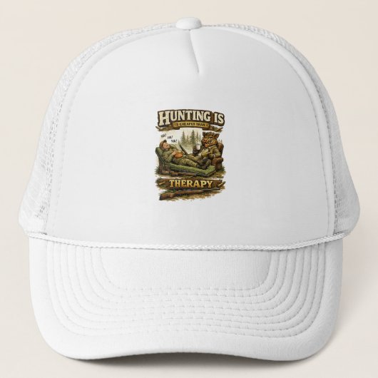 Casquette Hunting Is Cheaper Than Therapy (Devant)