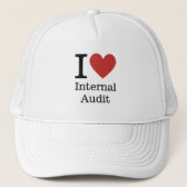 Casquette I ❤️ Audit interne pour les employés PERSONNALISÉ (Devant)