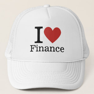 Casquette I ❤️ Finances pour les employés PERSONNALISÉ