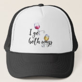 Casquette I go Both Ways Red White Wine Lover (Devant)