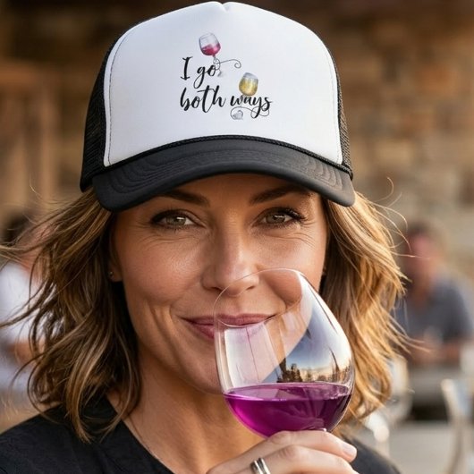 Casquette I go Both Ways Red White Wine Lover