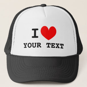 Casquette I heart custom I love trucker hat
