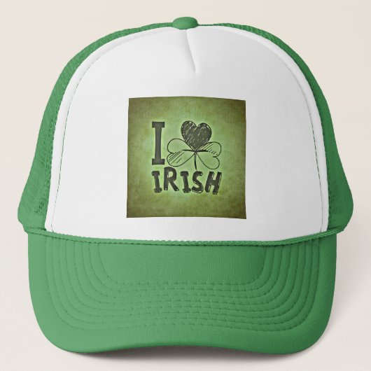 Casquette I Heart Irish Shamrock St. Patrick's Day (Devant)