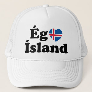 Casquette I Heart (Love) Islande [Ég Elska Ísland] Islandais