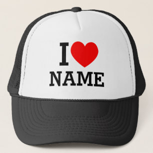 Casquette I Heart Name Trucker Hat