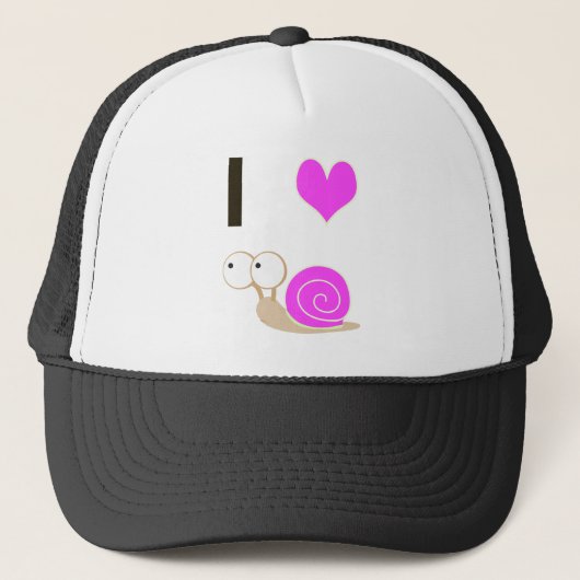 Casquette I heart Snails - Rose (Devant)