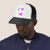 Casquette I heart Snails - Rose (En situation)
