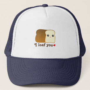 Casquette I Loaf You Kawaii Pain Drôle Drôle Carton Alimenta