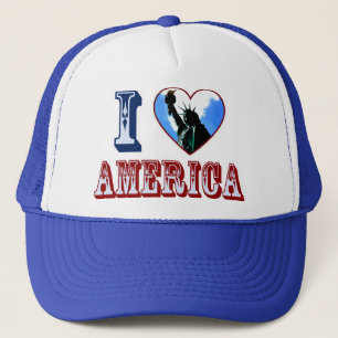 Casquette I Love America Liberty Heart Logo