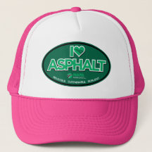 I Love Asphalt Trucker Chapeau - Rose
