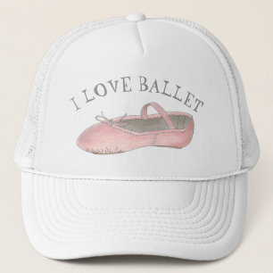 Casquette I Love Ballet Ballerina Pink Slipper professeur de