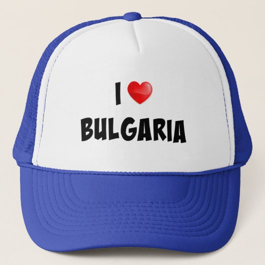 Casquette "I Love Bulgaria" conception personnalisée (Devant)
