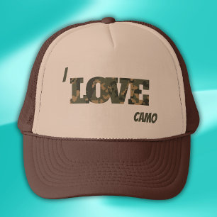 Casquette I Love Camouflage Vert Brown  
