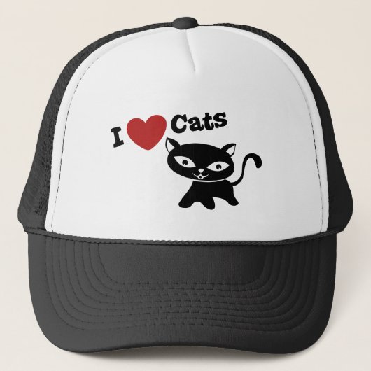 Casquette I Love Cat (Devant)