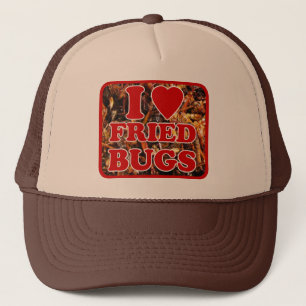 Casquette I Love [Coeur] Fried Bugs ... Thai Street Food