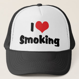 Casquette I Love Coeur Fumer - Tabac Fumeurs de cigarettes