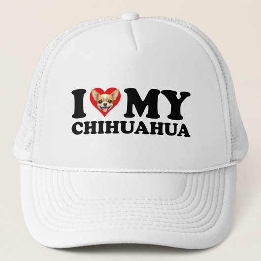 Casquette I Love (Coeur) My Chihuahua (Devant)