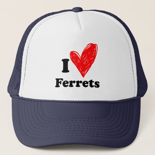 Casquette I love Ferrets (Devant)