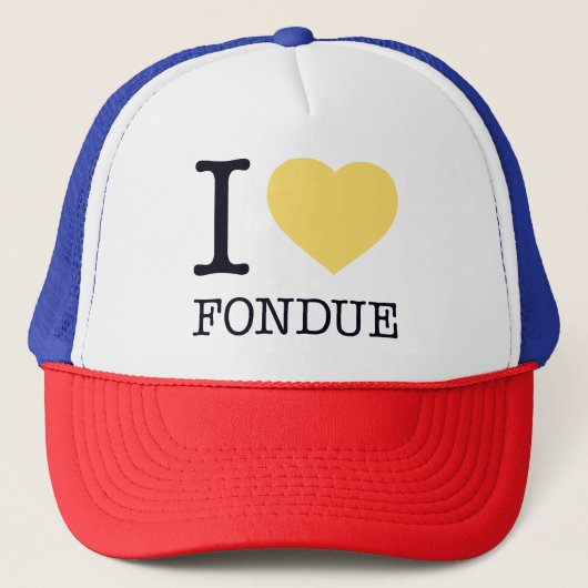 CASQUETTE I LOVE FONDUE (Devant)