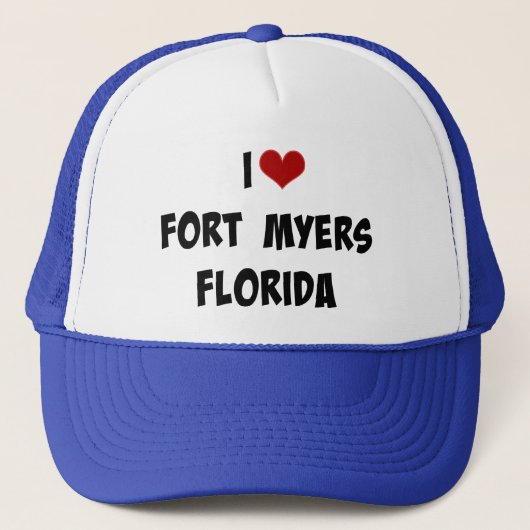Casquette I Love Fort Myers, Floride (Devant)