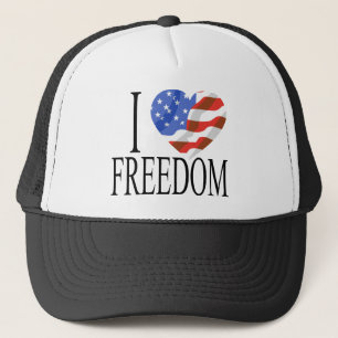 Casquette I Love Freedom US Flag Heart American Free