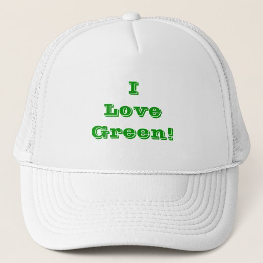 Casquette I Love Green (Devant)