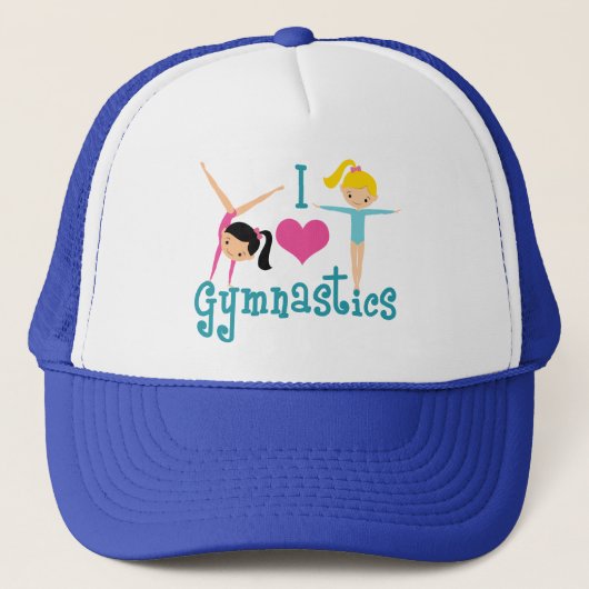 Casquette I Love Gymnastics Cute Gymnast (Devant)