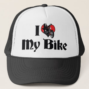 Casquette I Love Heart My Bike - Vélo Motorcycle Lover