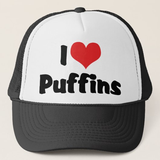 Casquette I Love Heart Puffins (Devant)