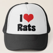 Casquette I Love Heart Rats - Pet Rat Lover (Devant)