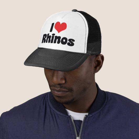 Casquette I Love Heart Rhinos - Rhinoceros Lover (En situation)