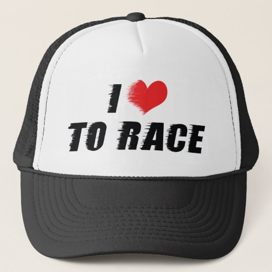 Casquette I Love Heart To Race - Car Motorcycle Racing Lover (Devant)