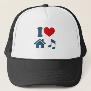 Casquette I Love House Music Trucker Chapeau Danse Ibiza