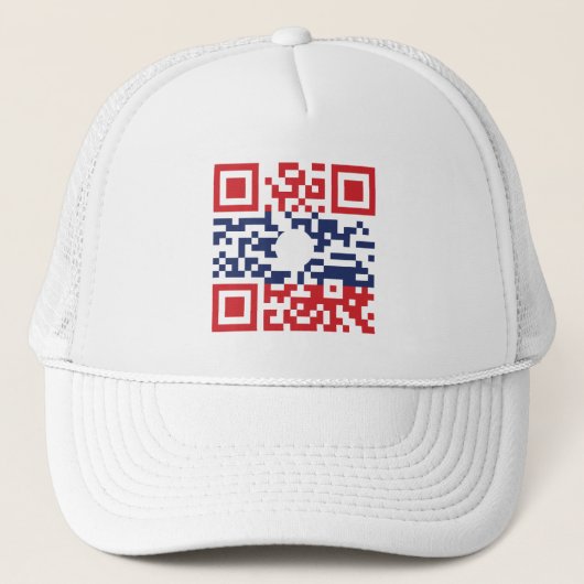 Casquette I Love Laos (Khoy Huk Lao) Drapeau QR Code | Geek (Devant)