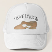 Casquette I Love Lyrical Tan Modern Dance Enseignant Chaussu (Devant)