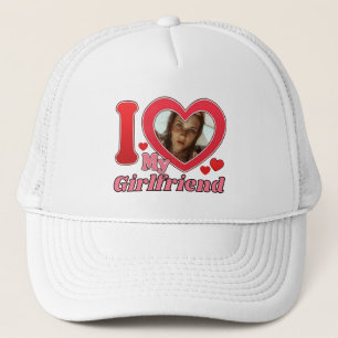 Casquette I Love My Girlfriend Petit ami Femme Mari Photo