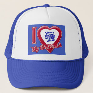 Casquette I Love My Girlfriend Photo Red Heart D R Blue