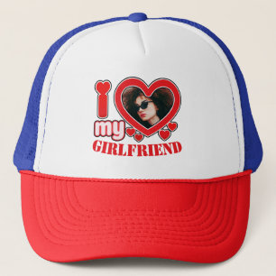 Casquette I Love My Girlfriend Photo Texte personnalisé