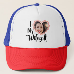 Casquette I Love My Wifey Heart Mariage Photo personnalisée 