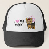 Casquette I Love My Yorkshire Terrier (cheveux courts avec a (Devant)