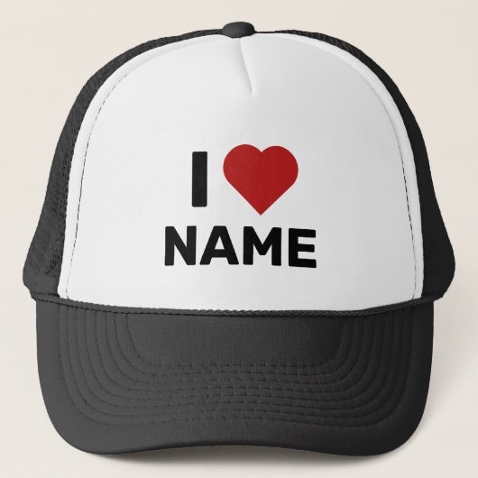 Casquette I Love Name (Devant)