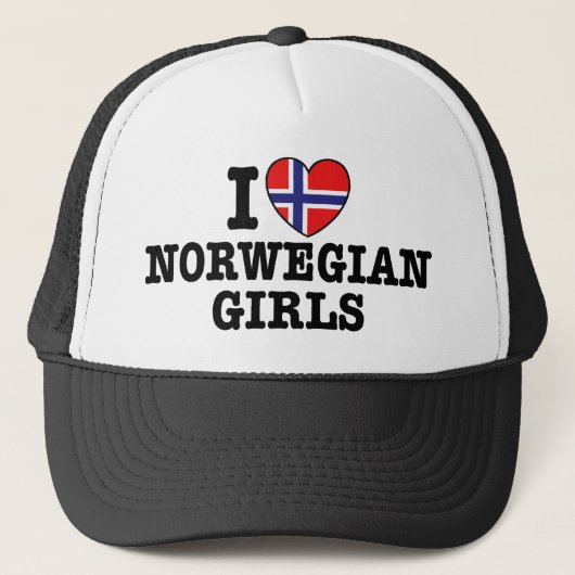 Casquette I Love Norwegian Girls (Devant)