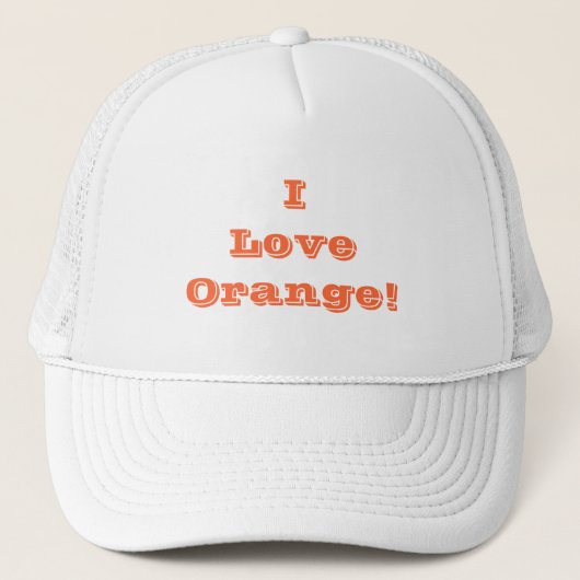 Casquette I Love Orange (Devant)