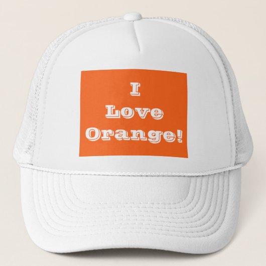 Casquette I Love Orange (Devant)