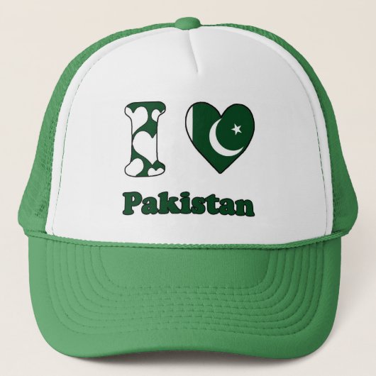 Casquette I love Pakistan (Devant)