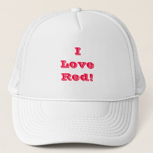 Casquette I Love Red (Devant)