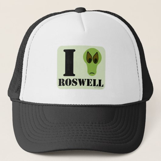 Casquette I Love Roswell Funny Alien (Devant)