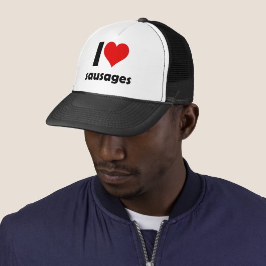 Casquette I love sausages (En situation)